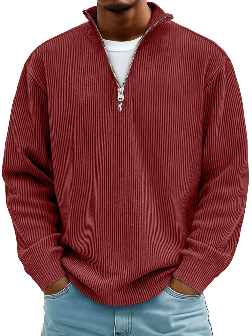 Luca | Pull Demi-Zip Élégance Moderne