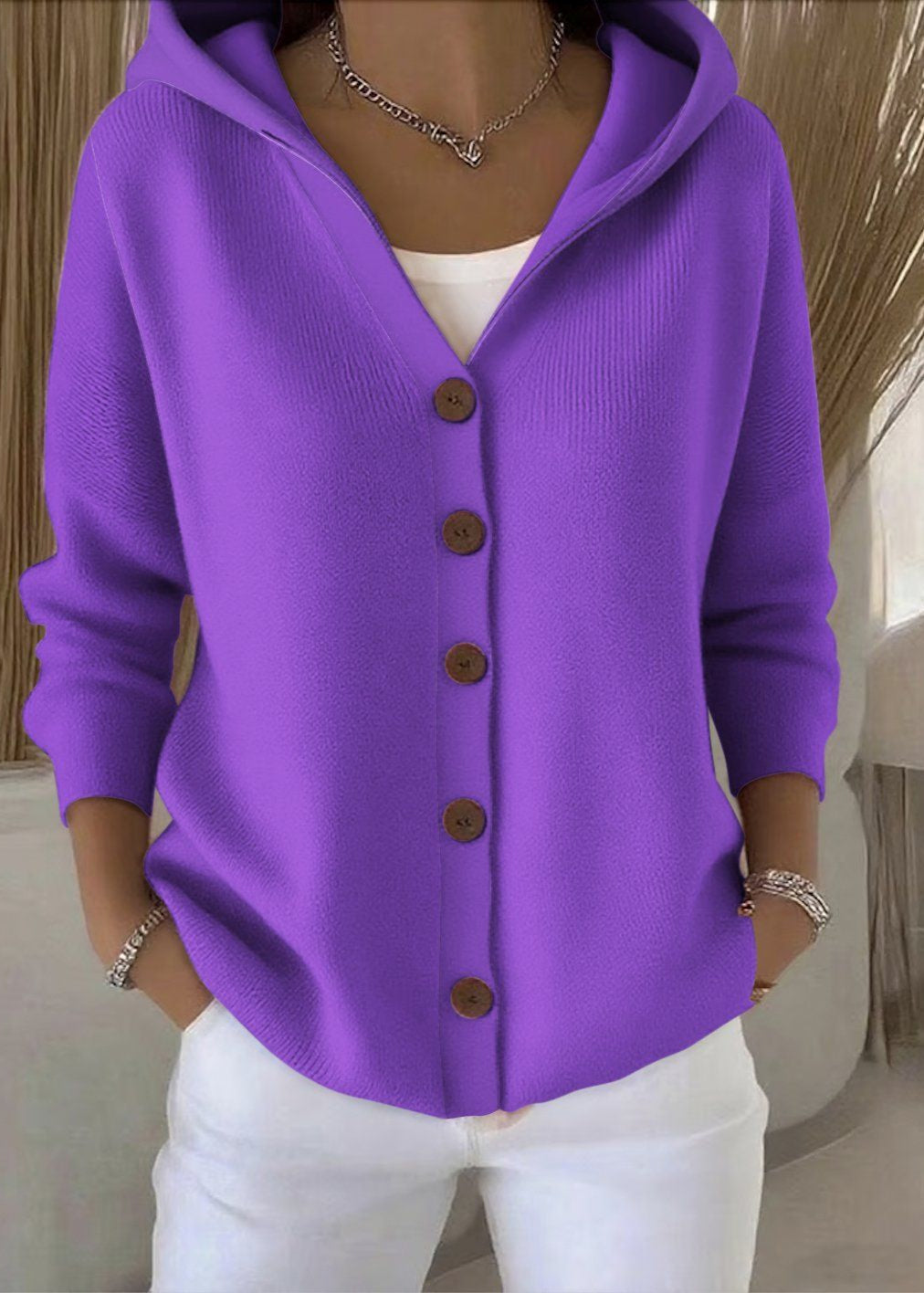 Louna – Cardigan à capuche raffiné