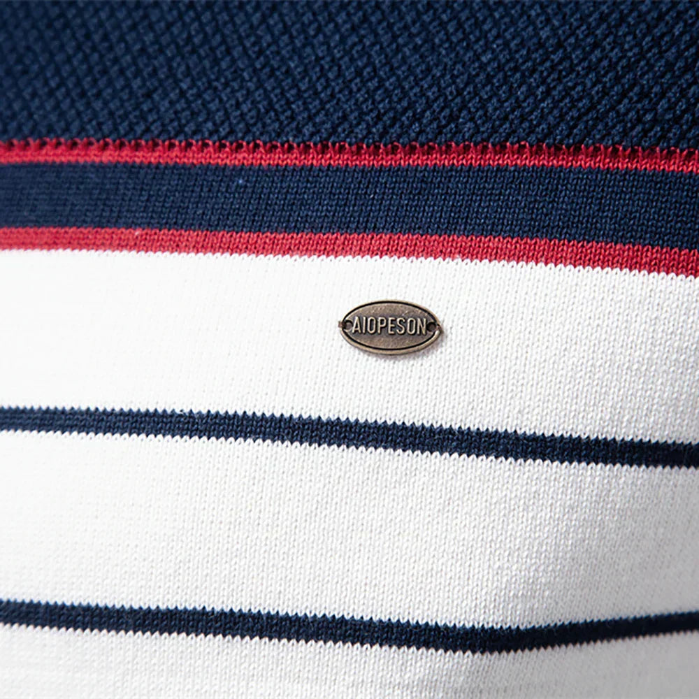 Julien | Pull Rayé Marin