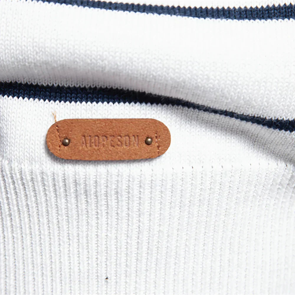 Julien | Pull Rayé Marin