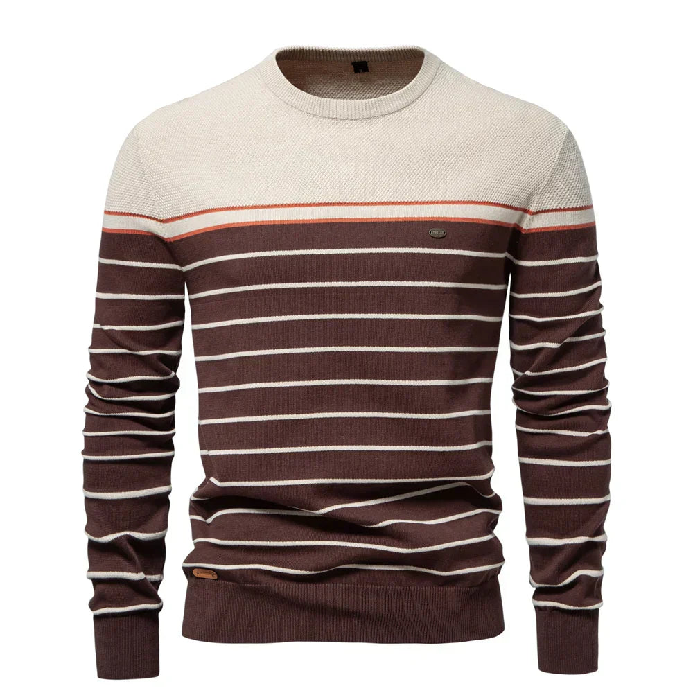 Julien | Pull Rayé Marin