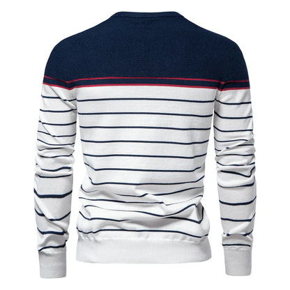 Julien | Pull Rayé Marin