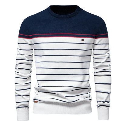 Julien | Pull Rayé Marin
