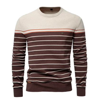 Julien | Pull Rayé Marin