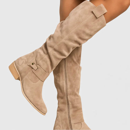 Éloïse – Bottes Hautes Élégantes en Suède