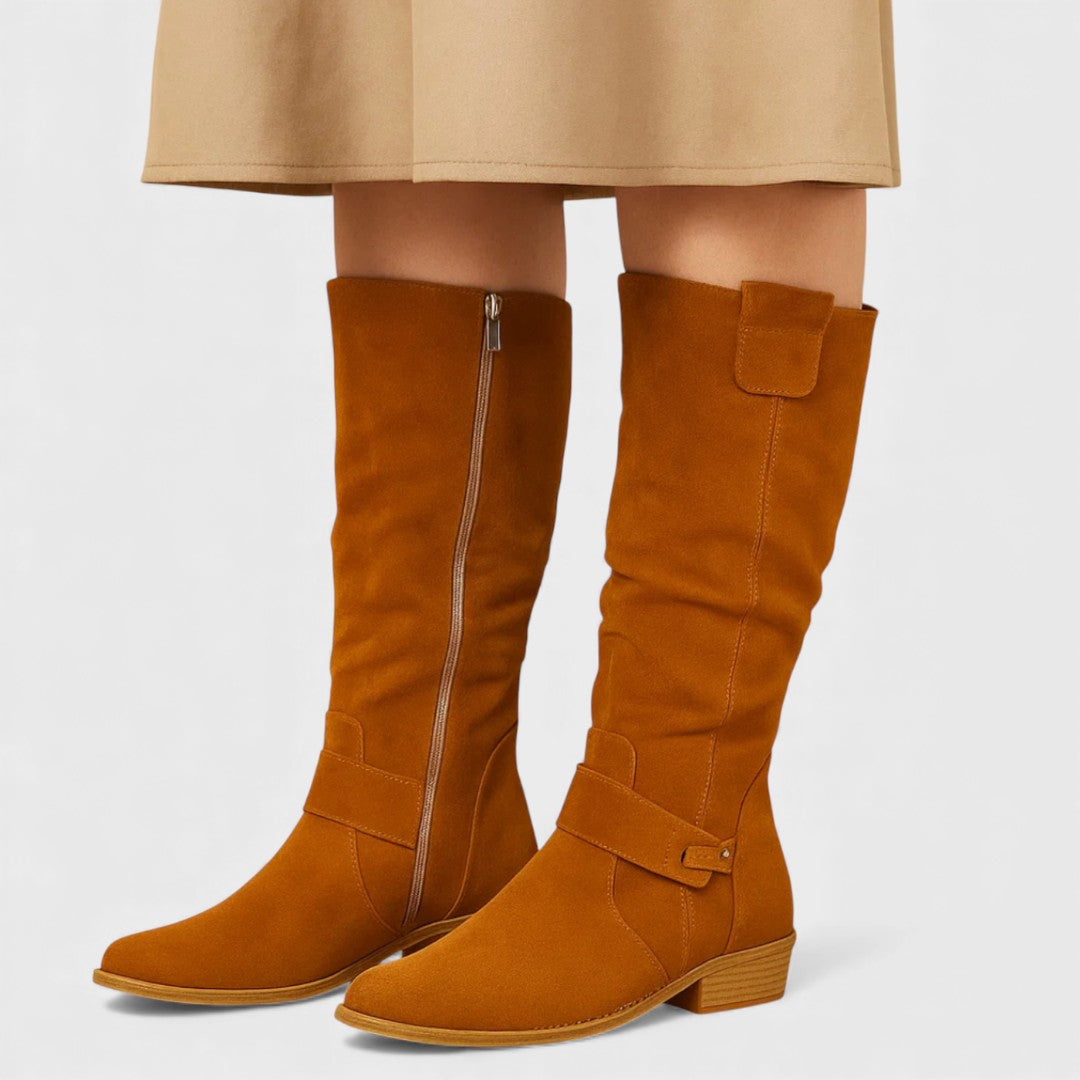 Éloïse – Bottes Hautes Élégantes en Suède