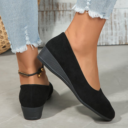Clara – Ballerines à talon compensé