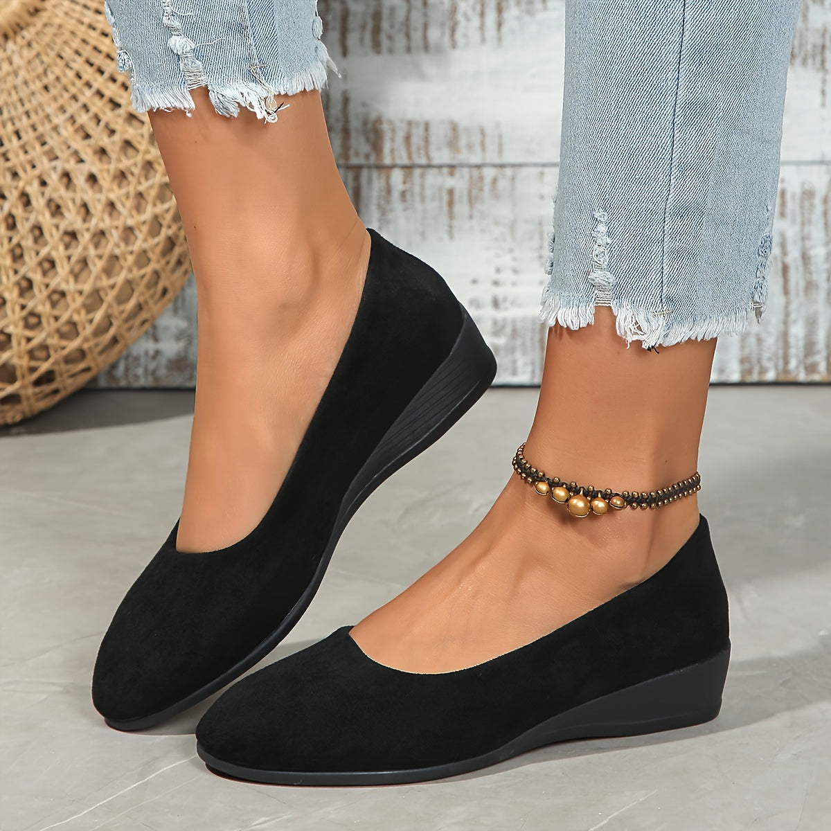 Clara – Ballerines à talon compensé